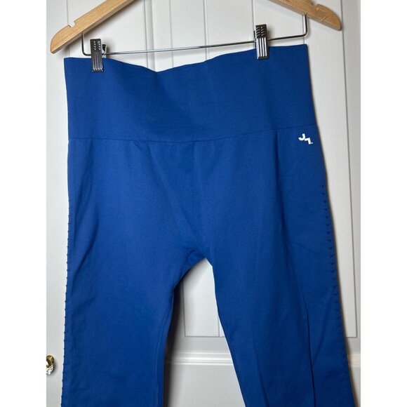 High-Waisted Blue Activewear Leggings With Tie-Dye Detail By JoyLab, XL - Picture 4 of 10